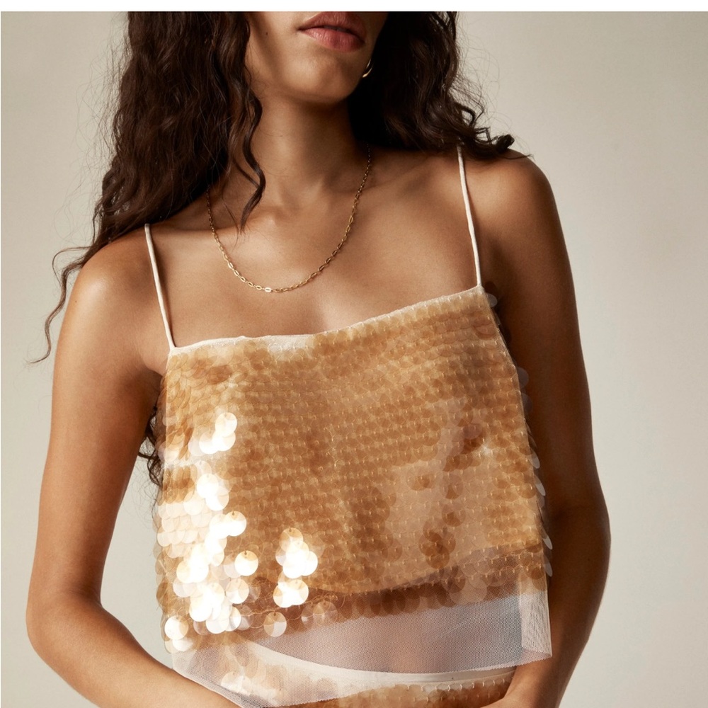 J.Crew sequin crop top